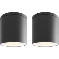 LEDVION - 2X LED Opbouwspot, Dimbaar, 3W, 2700K, IP54, Zwart