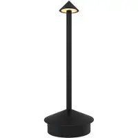 LEDVION - Oplaadbare Tafellamp Alba - LED - Zwart - Dimbaar - IP20 - USB
