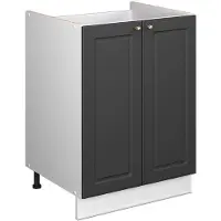 Vicco Wastafelkast Fame-Line Anthrazit-Gold Landhaus/Wit 60 cm, Model 65073