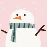 IXXI Sneeuwpop, Ohkimiko & Various - 120 x 120 cm - Grote wanddecoratie en posters - Cartoonesk, Speels, Illustraties, Kleurrijk, Fantasierijk