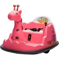 Happiq Bumper Car for kinderen - 360° rotatie, afstandsbediening, LED-licht, muziek, schokbestendig - roze kunststof - Geel