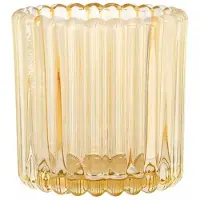 Altomdesign Altom Design Glazen Theelichthouder Geel 7,5 cm - Decoratieve Tafeldecoratie