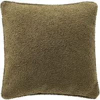 Dutch decor ONNO - kussenhoes 60x60 cm - bouclé - Military Olive - groen - met rits - zonder binnenkussen
