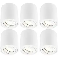 LEDVION - 6X LED Opbouwspot - Dimbaar - 5W - 2700K - Wit