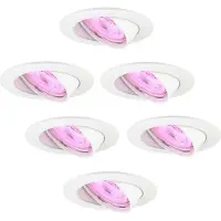 LEDVION - 6X SMART LED Inbouwspot Amsterdam - Wit - Dimbaar