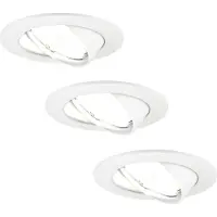 LEDVION - 3X LED Inbouwspot Amsterdam - Wit - Dimbaar - 3W - 4000K - Ø82 mm