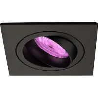 LEDVION - 1X SMART LED Inbouwspot Sevilla - Dimbaar - WiFi - Zwart