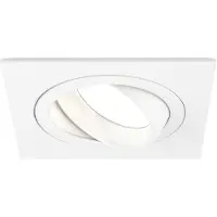 LEDVION - 1X LED Inbouwspot Sevilla - Dimbaar - 3W - 2700K - Ø92 mm - Wit