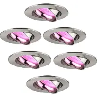 LEDVION - 6X SMART LED Inbouwspot Rio - RVS - Dimbaar