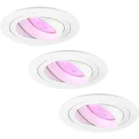 LEDVION - 3X SMART LED Inbouwspot Tokyo - Wit - Dimbaar