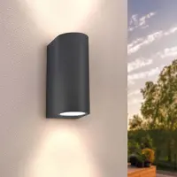 LEDVION - LED Wandlamp Antraciet & - GU10 - IP54