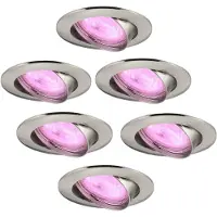 LEDVION - 6X SMART LED Inbouwspot Amsterdam - RVS - Dimbaar