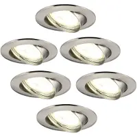 LEDVION - 6X LED Inbouwspot Amsterdam - Zwart - Dimbaar - 3W - 2700K - Ø82 mm