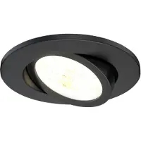LEDVION - LED Inbouwspot - Zwart - Dimbaar - 7W - IP65 - CCT - COB - Ø90mm