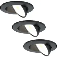 LEDVION - 3X LED Inbouwspot - Zwart - Dimbaar - 5W - IP65 - CCT - COB - Ø75mm