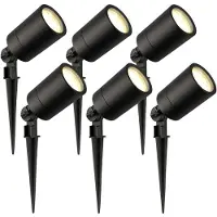 LEDVION - 6X LED Prikspots - 2700K - Zwart - 5W - IP65