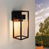 LEDVION - Industriele LED Wandlamp - E27 - IP44 - Zwart