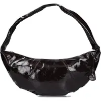 HVISK Dames Schoudertassen Bianca Glossy Structure - Bruin - Maat ONESIZE