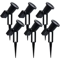 LEDVION - 6x LED Solar Prikspot - 0.29W - 3000K - IP65 - Zwart