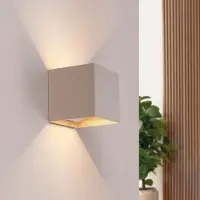 LEDVION - USB Oplaadbare Wandlamp met Sensor – 4400 mAh – Beige – Draadloos – IP44 – Binnen & Buiten – Warm Wit Licht