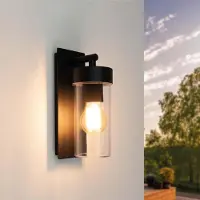 LEDVION - Industriele LED Wandlamp - E27 - IP44 - Zwart