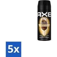 Axe 5 x – Deodorant Bodyspray – Magnum Gold Caramel Billionaire – 150 ml - Deodorant - Deodorant Bodyspray - Luxe Geur - Chocolade Geur - Caramel Geur