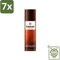 Tabac 7 x Original - Deodorant Spray - Anti-transpirant - 200 ml - Grootverpakking - Original - Deodorant Spray - Anti-transpirant - Zweetvermindering - Mannelijke Geur