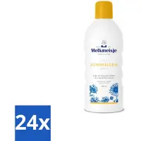 Melkmeisje 24 x Bad en Douche Crème Zonnebloem en Melk 1000 ml - Douchecrème - - Zonnebloem - Melkproteïnen - Huidverzorging