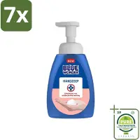 Blue Wonder 7 x - Handzeep - Hygiënisch & Verzorgend - 225 ml - Grootverpakking - Hygiëne - Handzeep - Antibacteriële Handzeep - Schuimende Mousse - Handhygiëne
