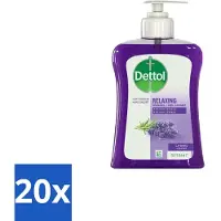 Dettol 20 x Handzeep Verzachtend Lavendel 250 ml - Handwas - Handhygiëne - Antibacteriële Handzeep - Handen Verzorgen - Huid Verzorging