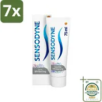 Sensodyne 7 x - Tandpasta - Gentle Whitening - Milde Reiniging - 75 ml - Grootverpakking - Gevoelige Tanden - Wittere Tanden - Milde Whitening - Tandpasta - Tandglazuur