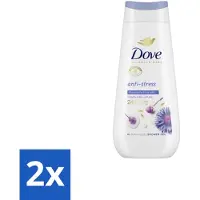 Dove 2 x – Douchecrème – Anti-Stress – 225 ml - Douchecrème Anti-stress - Ontspannende Douchecrème - Droge Huid Verzorgen - Hydratatie - Blauwe Kamille