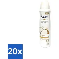 Dove 20 x – Deodorant Spray – Restoring Ritual Cocos & Jasmijn – 150 ml - Deodorant Spray - Kokos En Jasmijn - Alcoholvrije Deodorant - Huidverzorging - Okselverzorging