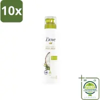 Dove 10 x Shower Foam Coconut Oil 200 ml - Grootverpakking - Douche Mousse - Kokosolie Douche - Huid Verzorging - Scheer Mousse - Huid Hydraatatie