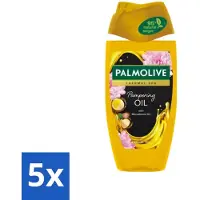 Palmolive 5 x - Thermal Spa - Douchegel - Pampering Oil - Macadamia - 250 ml - Douchegel - Pampering Oil - Macadamia-olie - Spa Ervaring - Huid Verzorging