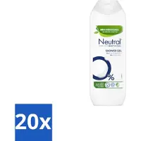 Neutral 20 x Douchegel Parfumvrij 250 ml - Gevoelige Huid - Allergie - 0% Parfum - 0% Kleurstof - Mild Reinigen
