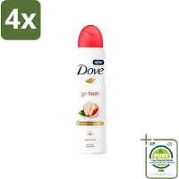 Dove - Deodorant - Go Fresh Apple & White Tea - Verfrissend en fruitig - 250 ml - Voordeelverpakking - 4 stuks - Go Fresh Apple & White Tea - Deodorant spray