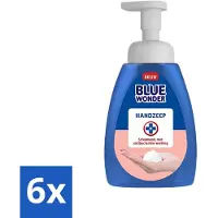 Blue Wonder 6 x - Handzeep - Hygiënisch & Verzorgend - 225 ml - Hygiëne - Handzeep - Antibacteriële Handzeep - Schuimende Mousse - Handhygiëne