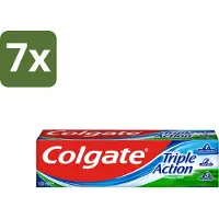 Colgate 7 x Tandpasta Triple Action 100 ml - Tandpasta - Gaatjes - Wittere Tanden - Frisse Adem - Mondverzorging