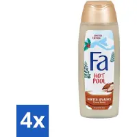 Fa 4 x - Douchegel - Winter Splashes Hot Pool Cacao - Warm & Verwarmend - Verzachtend - 250 ml - Douchegel - Winter - Verwarmend - Cacao - Verzachtend