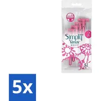 Gillette venus 5 x Gillette Simply Venus – Wegwerpscheermesjes – Basic – 5 mesjes - Scheermesje Vrouw - Scheermesje Voor Vrouwen - Wegwerpscheermesje - Scheermesje Basic -