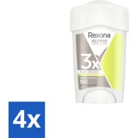 Rexona 4 x Deodorant Stick Cream Maximum Protection Stress Control 45 ml - Anti-transpirant Vrouw - Stress-zweet - Droge Huid - Geur - Zweetbescherming