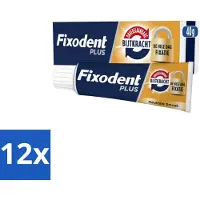 Fixodent 12 x Kleefpasta Plus Dual Power 40 gr - Kleefpasta Kunstgebit - Onverslaanbare Bijtkracht - Kunstgebit Fixatie - Bijtkracht Kunstgebit - Kunstgebit Comfort