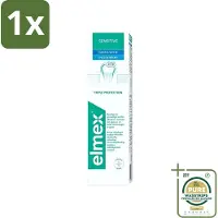 Elmex 1 x - Tandpasta - Sensitive Whitening - Triple Protection - 75 ml- Gevoelige Tanden - Tandpasta - Witte Glimlach - Mondgezondheid - Bacteriën Bestrijden