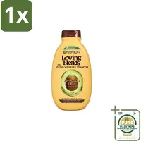 Garnier 1 x Loving Blends Avocado Olie en Shea Boter Shampoo 300 ml- Avocado Olie Shampoo - Shea Boter Shampoo - Droog Haar Shampoo - Pluizig Haar Shampoo - Intensieve Voeding Shampoo