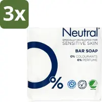Neutral 3 x Zeeptablet 2 x 100 gr - Gevoelige Huid - Droge Huid - Milde Zeep - PH-neutraal - Parfumvrij