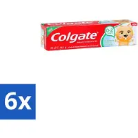 Colgate 6 x - Aardbeismaak - Kindertandpasta - Voor 0 tot 2 jaar oud - 50ml - Baby Tandpasta - Kindertandpasta - Aardbeismaak - Tandenpoetsen Voor Kinderen - Gaatjes Voorkomen