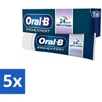 Oral-B 5 x - Pro-Expert Sterk Glazuur - Tandpasta - Beschermt Glazuur - 75 ml - Tandpasta - Glazuur Beschermen - Glazuur Versterken - Tandplak Beschermen - Glazuur Erosie Voorkomen