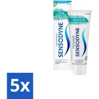 Sensodyne 5 x Tandpasta Deep Clean Gel 75 ml - Gevoelige Tanden - Tandgevoeligheid - Tandpasta - Fluoride - Gaatjes