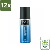 Vogue Anti-Transpirant Nordic Blue 150 ml - Voordeelverpakking - 12 stuks - Anti-transpirant - Deodorant spray